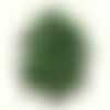 100pc - perles porcelaine ceramique boules 12mm vert olive sapin kaki irisé