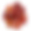 1pc - pendentif pierre - cornaline goutte 25mm rouge orange - 4558550092205
