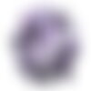 1pc - cabochon pierre améthyste ovale 16x12mm violet mauve blanc - 4558550005380
