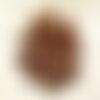 100pc - perles porcelaine céramique boules 8mm marron ocre noisette