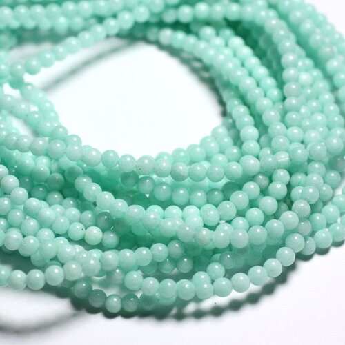 30pc - perles pierre jade boules 4mm vert clair turquoise