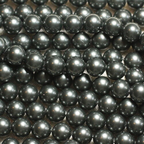 10pc - perles coquillage nacre boules 8mm gris noir irisé - 4558550004253