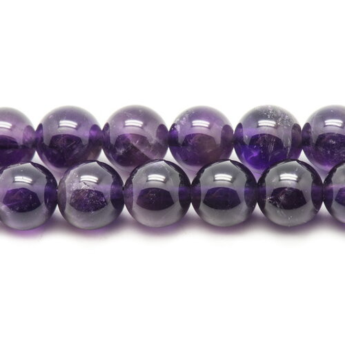 20pc - perles pierre améthyste boules 4mm violet - 4558550032423