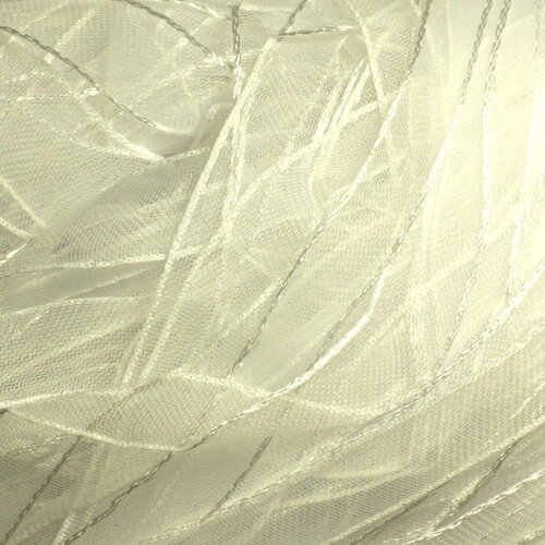 1pc - echeveau 90 mètres environ - ruban corde lanière tissu voile organza 10mm blanc - 4558550005199