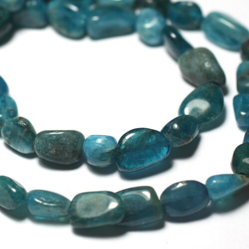 10pc - perles pierre apatite olives nuggets 5-10mm bleu vert turquoise