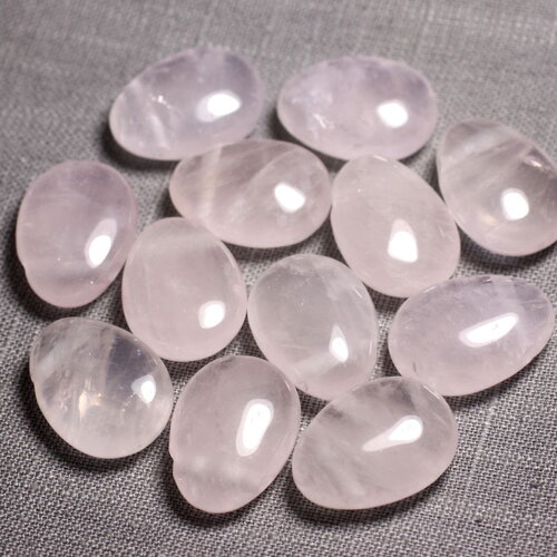 1pc - pendentif perle pierre quartz rose goutte 25mm rose clair transparent - 4558550029300