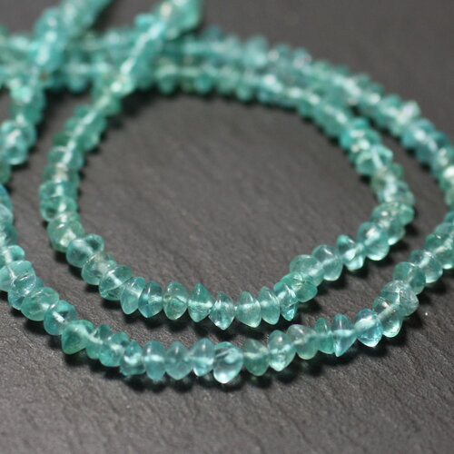 10pc - perles pierre apatite rondelles 3-5mm bleu clair turquoise - 8741140012110