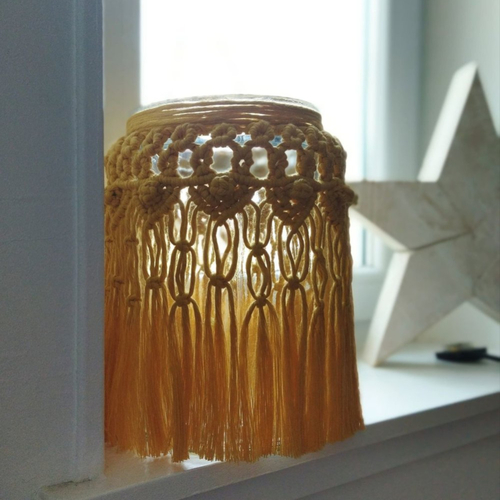 Vase verre macramé,  upcycling et décoration tendance
