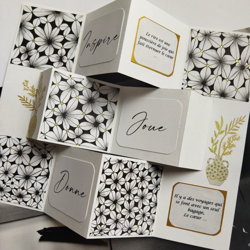 Carte de voeux, pensées positives, dessin zia, jolis mots