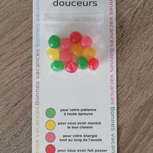 Carte Merci Maitresse Bonbons Un Grand Marche