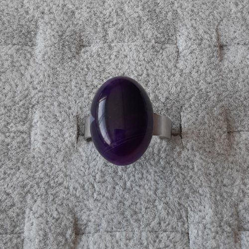 Bague pierre violette