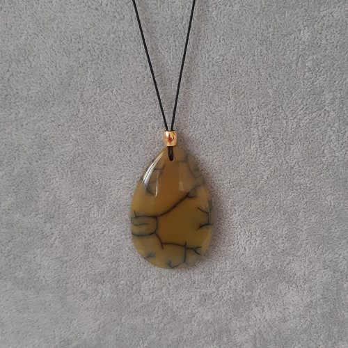 Collier agate veine de dragon