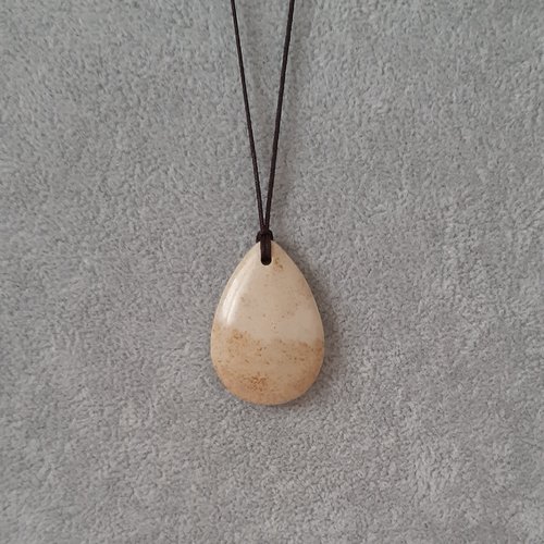 Collier jaspe paysage a