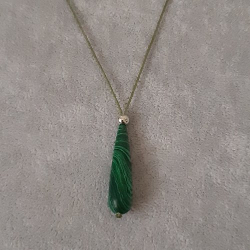 Collier goutte malachite