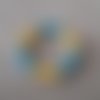 Bracelet tube jaune et bleu