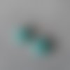 Boucles d'oreilles cabochons turquoises 20mm