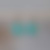 Boucles d'oreilles cabochons turquoises 20mm