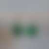 Boucles d'oreilles cabochons malachite 20mm