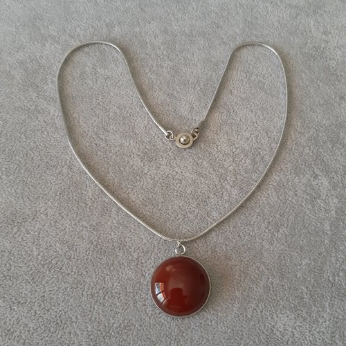 Collier 45cm cabochon agate