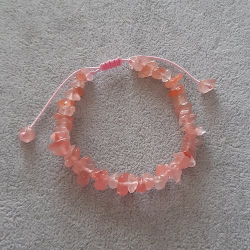 Bracelet coulissant rose