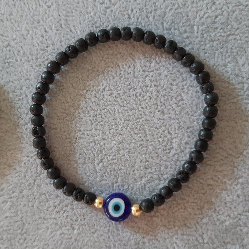 Bracelet œil noir doré