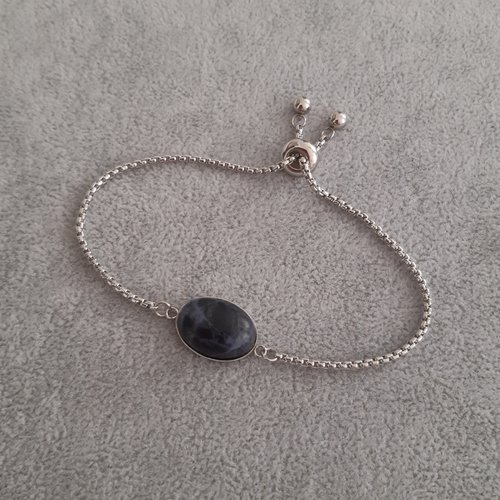 Bracelet coulissant lapis-lazuli 1