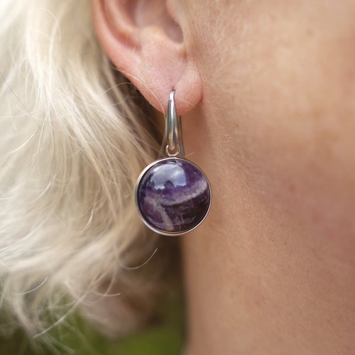 Boucles d'oreilles améthyste