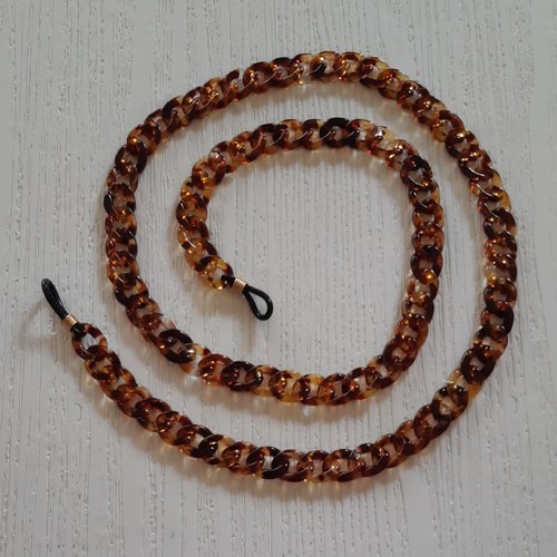 Chaîne pour lunettes écaille de tortue