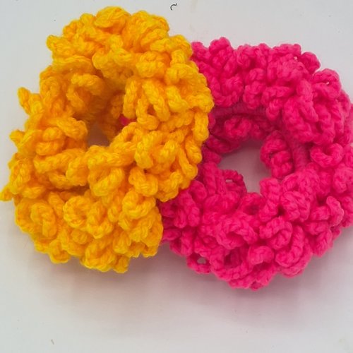 Chouchou, lot de 2, cheveux, élastique, cadeau, fête, fait main