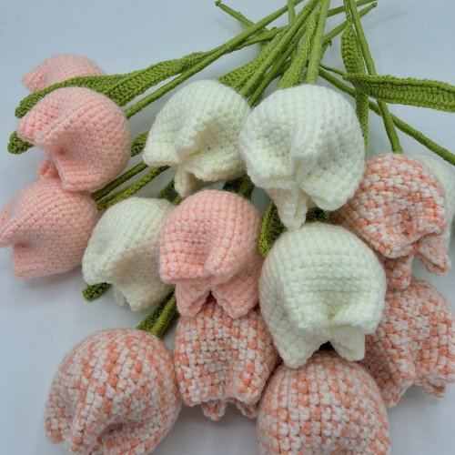 Bouquet de tulipes, fleurs, cadeau, femme, anniversaire, fête des mères, naissance, fait main, décoration,