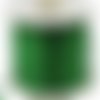 Fil cordon, coton ciré satiné, vert, 1 mm, pour shamballa, 10m