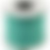 Fil coton ciré, satiné, bleu turquoise, 0.5 mnn, shamballa, 10m