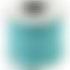 Fil cordon coton ciré, satiné, bleu turquoise, 1 mn, pour shamballa, 10m