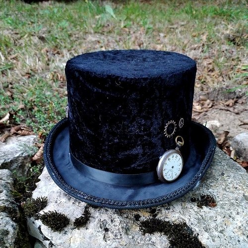 Top hat steampunk tour de tête 59cm