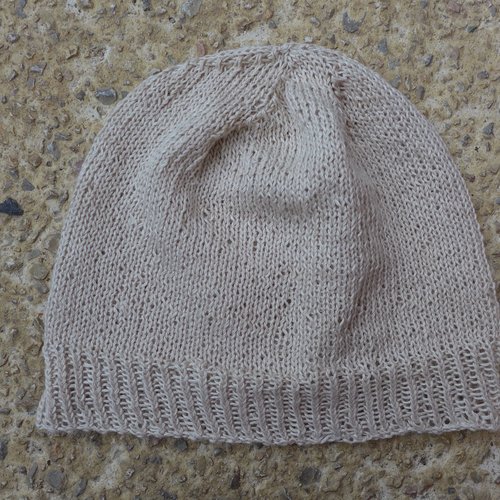 Bonnet lin couleur naturelle