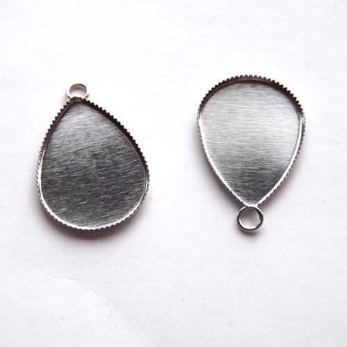 Lot de 22 supports pendentifs, breloques pour cabochon goutte