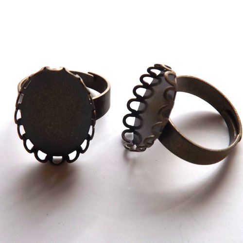 Lot de 5 bagues à cabochon