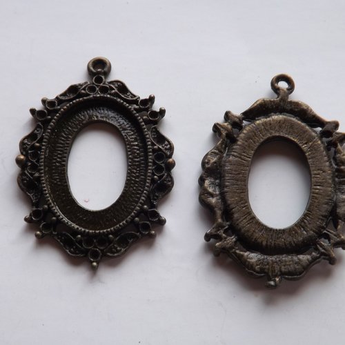Lot de 10 pendentifs, breloques à cabochon