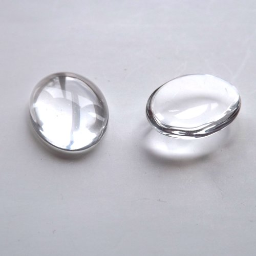 Lot de 10 cabochons dômes en verre