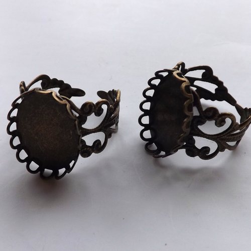 Lot de 5 bagues à cabochon