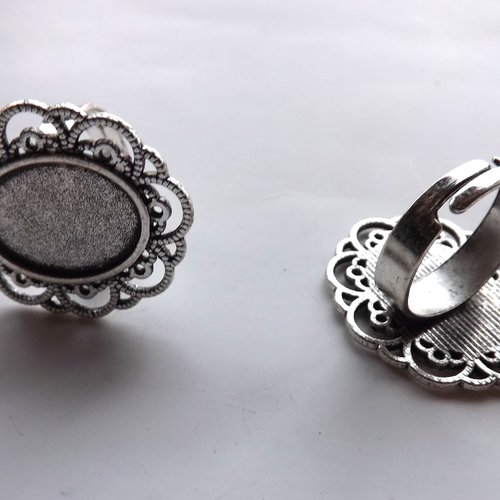 Lot de 6 bagues à cabochon