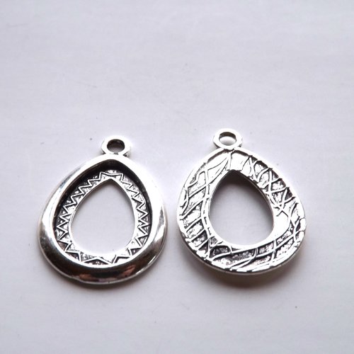 Lot de 13 pendentifs, breloques à cabochon goutte