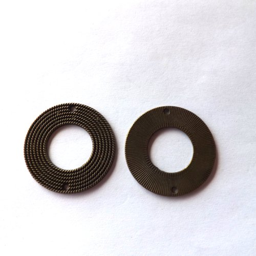 Lot de 2 connecteurs ronds, pendentifs, breloques
