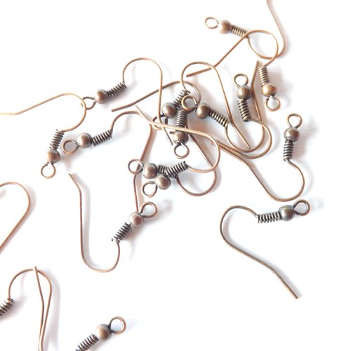 Lot de 17 crochets boucles d'oreilles en cuivre