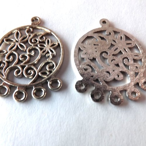 Lot de 4 chandeliers ovales, pendentifs