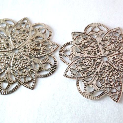 Lot de 10 estampes rondes filigranées