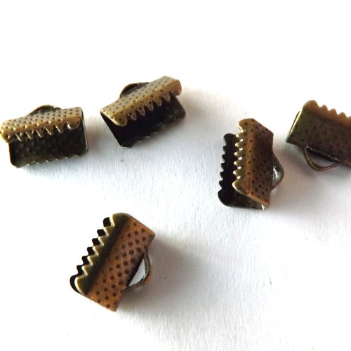 Lot de 28 attaches ruban à griffes en métal couleur bronze