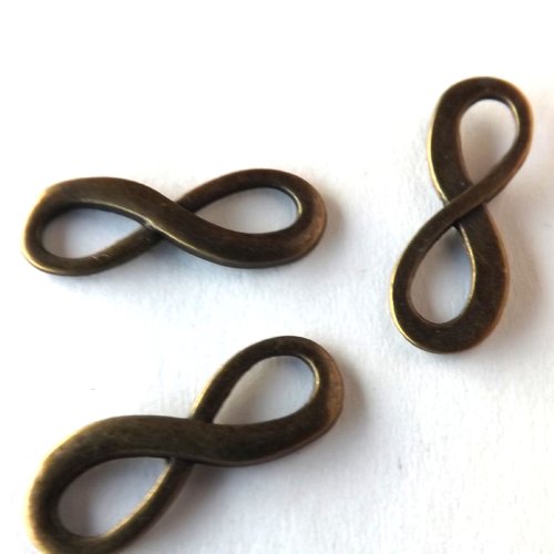 Lot de 5 connecteurs" infini", pendentifs, breloques