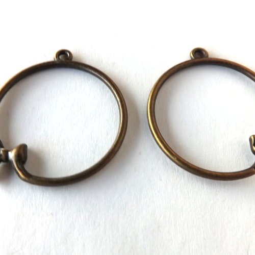 Lot de 8 breloques-anneaux avec nœud, pendentifs, connecteurs