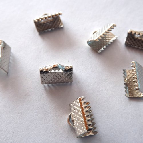 Lot de 30 attaches ruban à griffes en métal argenté
